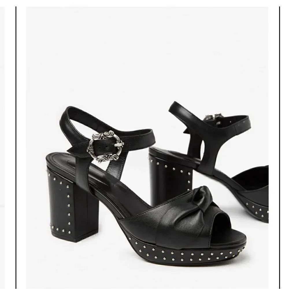 THE KOOPLES Stud Details Leather Sandals size EU 38